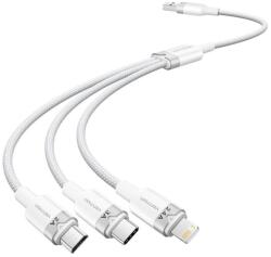 Vention USB Lightning + Micro USB + USB Type C Átalakító Fehér 1.5m CTPWG (CTPWG)