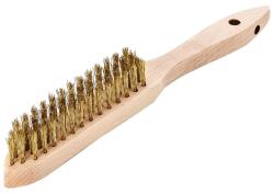 LESSMANN - Perie manuala de sarma din alama ondulata de 0.35 mm cu 4 randuri [107641] (107641)