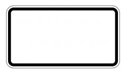  Indicator alb cu margine neagra, 330x600x2mm, calitate RAL RA1 [4251783605630] (4251783605630)