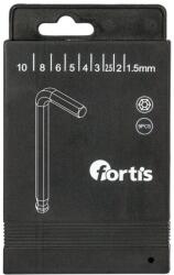 Fortis Set chei hexagonale in L cu cap sferic Fortis, cutie glisanta, 1.5-10mm, 9 piese (4317784729932) - bricolaj-mag Cheie imbus