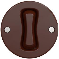 Kliklap - Comutator retro încrucișat fără ramă nr. 7, maro (KA0032)