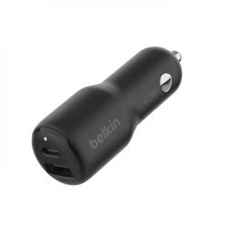 Belkin BoostCharge Autós töltő 1xUSB 1xUSB-C 42W fekete (CCB005BTBK)
