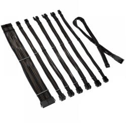 Kolink Core Pro fonott kábelhosszabbító kit 12V-2x6 Type 1 fekete-szürke (COREPRO-EK-12VT1-BGM)