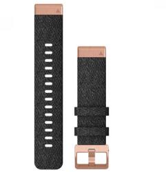 Garmin Fenix 6S óraszíj 20mm nylon fekete nylon Rose Gold csat (QuickFit) (010-12874-00)
