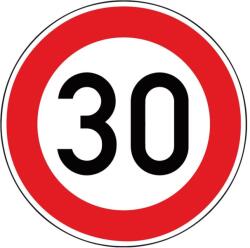  Indicator limita 30km/h, 600mm, folie RA1 [4251783602967] (4251783602967)