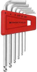 PB Swiss Tools Set chei hexagonale in L cu cap sferic PB Swiss Tools PB212, 1.5-5mm, 6 piese (PB212.H-5) - bricolaj-mag Cheie imbus