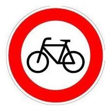  Indicator interzis biciclete, 600mm, folie RA1 [4251783602615] (4251783602615)