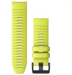 Garmin Fenix 6X óraszíj 26 mm sárga szilikon fekete csat (QuickFit) (010-12864-04)