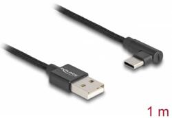 Delock USB 2.0 Type C Átalakító Fekete 1m 80030 (80030)