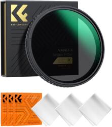 K-f Concept NANO-X VARIO ND 2-32 szűrő W/O Black cross vízlepergető karcálló + 3db törlőkendő 62mm (KF-01-1801V1)