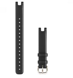 Garmin Lily óraszíj 14 mm fekete olasz bőr (nagy) krémarany csat (010-13068-A5)