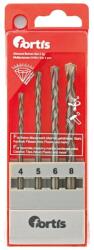 Fortis Set burghie multi-material Fortis, cilindrica, 4-8mm, 4 bucati (4317784773225) - bricolaj-mag Burghiu