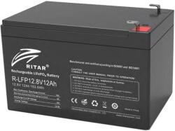 Ritar 12V 12Ah lítium vas foszfát (LiFePo4) akkumulátor (R-LFP12.8V12AH)