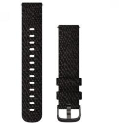 Garmin Vivomove 3 óraszíj 20mm fekete nylon szürke csat (Quick Release) (010-12924-13)