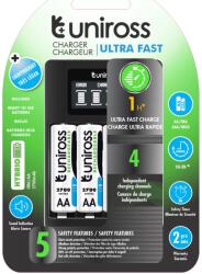 Uniross LCD gyorstöltő + Hybrio 4x2100mAh AA (UCU002A)