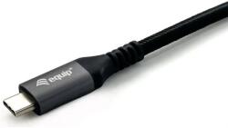 Equip USB 3.1 Type C Hosszabbító Fekete 50cm 128370 (128370)