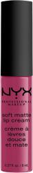 NYX Cosmetics Soft Matte Lip Cream rúzs, matt, folyékony, 8 ml - 18 Prague