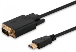 SAVIO HDMI VGA/D-Sub Átalakító Fekete 1.8m CL-103 (CL-103)