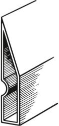 Fortis Dreptar aluminiu Fortis tip trapez 97x18mm 1.2m (4063726007407) - bricolaj-mag