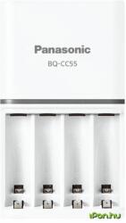 Panasonic BQ-CC55 töltő fehér + 4x1900 mAh AA (K-KJ55MCC40E)
