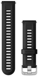 Garmin Forerunner 955 óraszíj 22 mm fekete szilikon ezüst csat (010-11251-3U)