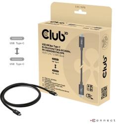 Club 3D USB 4.0 Type C Összekötő Fekete 1.2m CAC-1570 (CAC-1570)