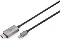 ASSMANN Mini DisplayPort HDMI 2.0 Átalakító Fekete 1m DB-340109-010-S (DB-340109-010-S)