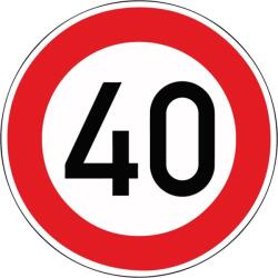  Indicator limita 40km/h, 600mm, folie RA1 [4251783602974] (4251783602974)