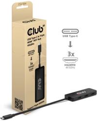 Club 3D USB 3.0 Type C HDMI Átalakító Fekete 28cm CSV-1554 (CSV-1554)