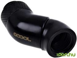 Alphacool 17250 Eiszapfen angled adaptor double-45° rotatable G1/4 outer thread to G1/4 inner thread - fekete (17250)