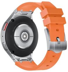 MYBANDZ Element szilikon óraszíj Samsung Galaxy Watch 4-5-6 20mm narancs-ezüst (53270)
