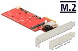 Delock PCI Express kártya - Hibrid 2 x belső M. 2 + 2 x SATA 6 Gb / s RAID (89379)