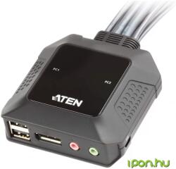 ATEN CS22DP-AT 2-Port USB DisplayPort Cable KVM Switch (CS22DP-AT)