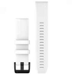Garmin Approach S62 óraszíj 22 mm fehér szilikon fekete rozsdamentes csat (QuickFit) (010-12901-01)
