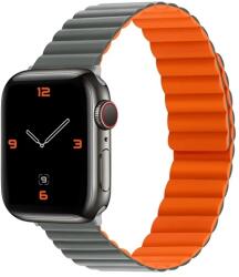  Rever Apple Watch forgatható mágneses szilikon szíj 41/40/38mm S/M szürke/narancs