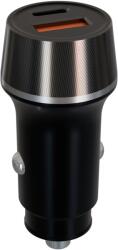 AVAX CC304B CARLY 38W Autós töltő USB A (QC)+Type C (PD 3.0) fekete (CC304B)