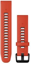 Garmin Óraszíj 20 mm piros/grafit szilikon (QuickFit) (010-13279-04)