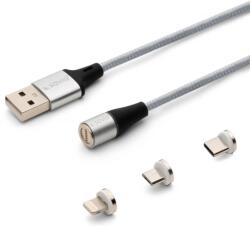 SAVIO USB Lightning + Micro USB + USB Type C Átalakító Ezüst 1m CL-153 (CL-153)