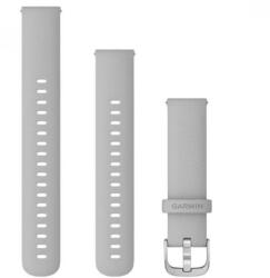 Garmin Venu 2S óraszíj 18 mm világosszürke szilikon ezüst csat (Quick Release) (010-12932-0C)