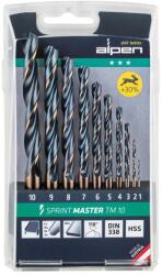 Alpen Set burghie Alpen HSS, cilindrica, 1-10mm, 10 bucati (811092100) - bricolaj-mag Burghiu