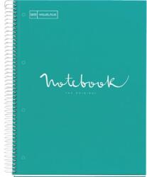 Miquelrius Emotions Spirálfüzet A4 PP 5x24 lapos vonalas türkiz (A152381150)