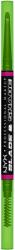 NYX Professional Makeup Blade & Shade Dual Edge Brow Pencil Black