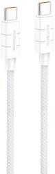 FONENG XS02 Type-C - Type-C Összekötő kábel - 1.2 méter / Fehér (6970462512172)