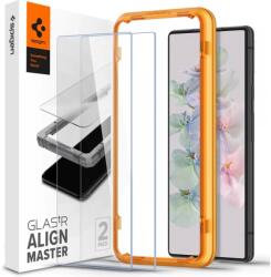 Spigen Glastr Alignmaster kijelzővédő fólia ütésálló fólia (az íves részre is! ) Tempered Glass (edzett üveg) Full Cover Google Pixel 7 2 darab /csomag (RS132508)