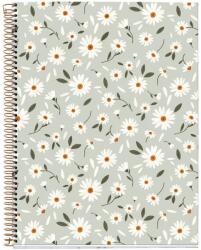 Miquelrius Green Flowers A4 4x30 lap kockás spirálfüzet (A15296GR87) - ipon