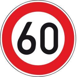  Indicator limita 60km/h, 600mm, folie RA2 [4251783606248] (4251783606248)