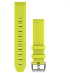 Garmin Marq óraszíj 22mm citromsárga szilikon ezüst csattal (QuickFit) (010-12738-16)