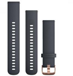 Garmin Óraszíj 20 mm gránitkék szilikon Rose Gold csat (Quick Release) (010-12561-11)
