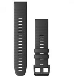 Garmin Fenix 6 Solar óraszíj 22mm palaszürke szilikon fekete csat (QuickFit) (010-12863-22)
