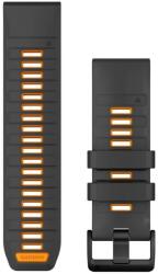 Garmin Óraszíj 26mm grafit/narancs szilikon (QuickFit) (010-13393-05)